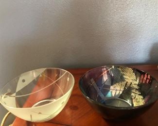 Art glass bowls