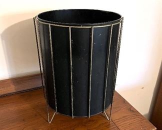 Vintage Metal Waste Basket 