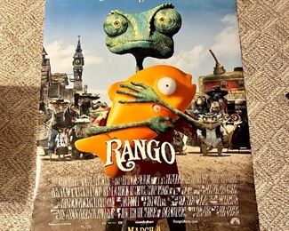 HUGE Rango movie poster (two-sided)...approx. 4'x6'