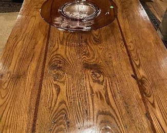 Custom Farmhouse table (glass bowl has sold)