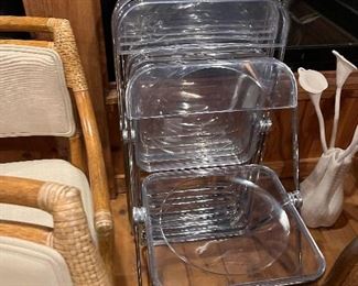 Set of vintage Lucite Folding Chairs