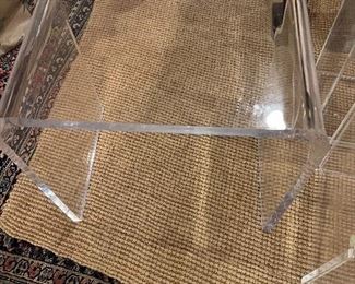 Lucite waterfall table
