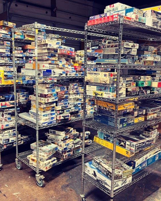 Over 500 model airplane kits from top makers.  WW1 WWII, space ship and lots of other great models!