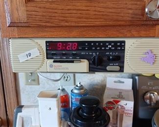 Under counter clock radio