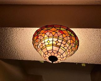 Ceiling light stained glass cover