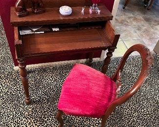 Vintage secretary with chair