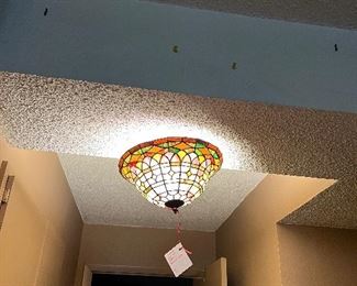 Stain glass ceiling lights and others will be sold