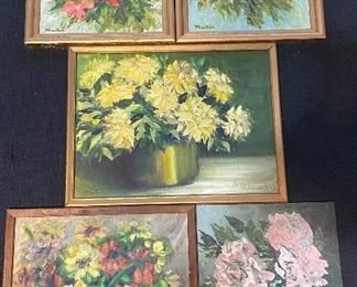 Collection of original floral paintings