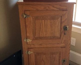Oak Ice Box Cabinet