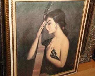 Girl with Violin artwork $75