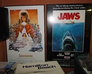 (Labyrinth SOLD) Framed Movie Posters vary from $50-300
