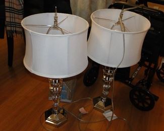 Pair of Glass Lamps $75