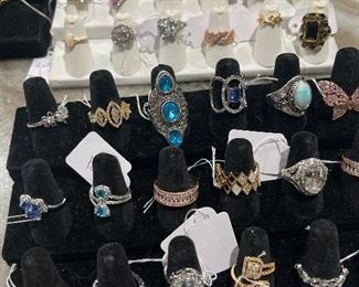 Lots of Costume Rings sizes 6-9