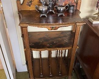 Antique French Louis XV Hand Painted Gilt Etagere