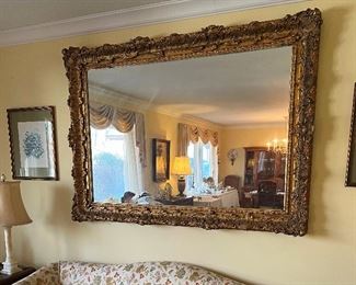 Large Gold gilt mirror