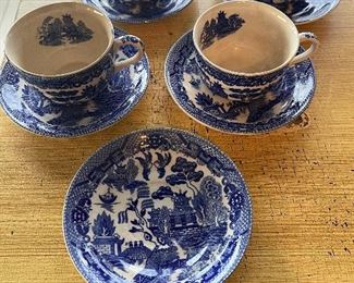 Flow Blue- Willow Ware