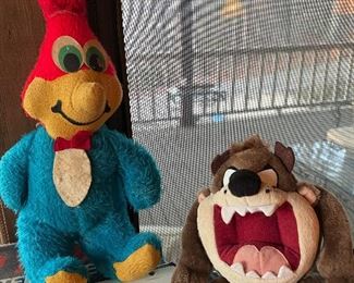 Vintage Woody Woodpecker;  Looney Toones Warner Bros Tazmanian Devil