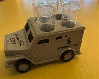 Vintage armored car coin counter