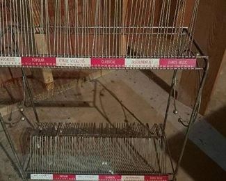 Very old Antique Metal double decker Record rack