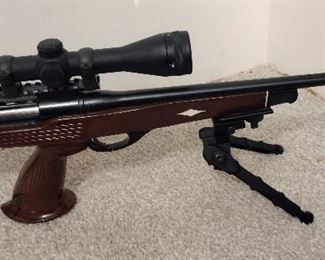 REMINGTON MODEL XP - 100 IN 7MM BR REMINGTON WITH BIPOD AND "BURRIS 3 X 12 HANDGUN" SCOPE