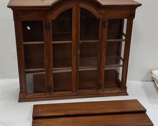 CUSTOM BUILT WALL MOUNT CURIO CABINET