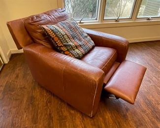 SOLD! Brown American Leather Recliner