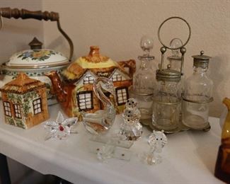 Vintage ceramics, crystal, glassware