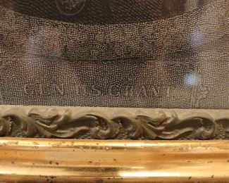 Antique framed etching General Ulysses S. Grant