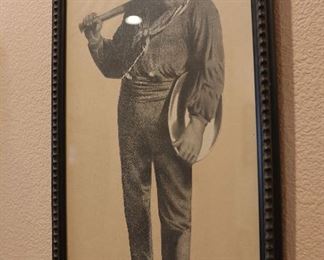 Antique gold miner framed print