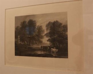 Antique framed print