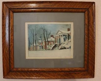 Antique framed artwork signed