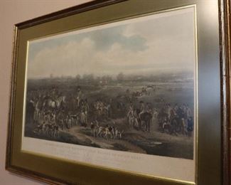 Antique framed etching