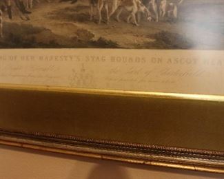 Antique framed etching