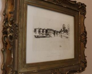 Antique framed artwork