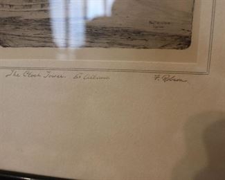 Antique framed artwork