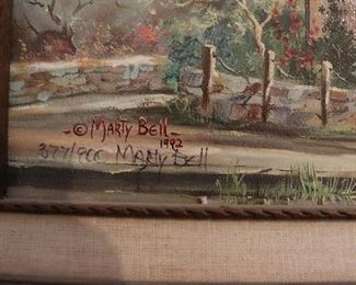 Framed artwork, Marty Bell