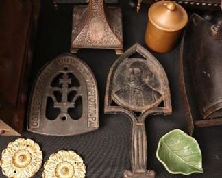 Antique iron rests and decor
