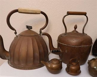 Antique brass and copper decor