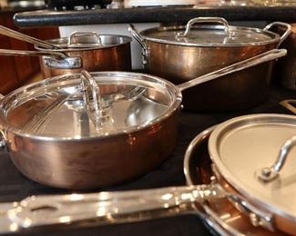Copper pots and pans