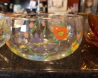 Vintage glass bowls