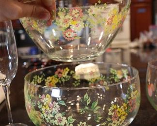 Vintage glass bowls