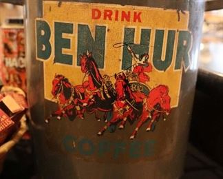 Vintage Ben Hur spices, soaps, tins