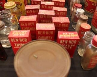 Vintage Ben Hur spices, soaps, tins
