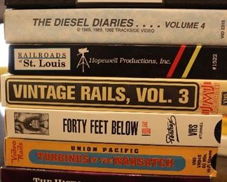 Vintage VHS Train videos