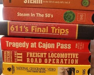 Vintage VHS Train videos