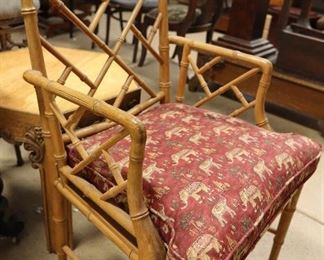 Vintage faux bamboo armchair