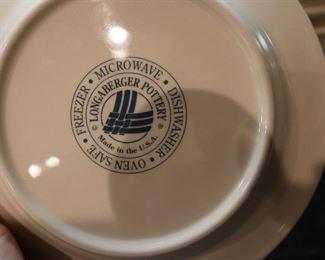 Longaberger Pottery dishes