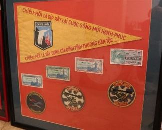 Vietnam War flag and patches
