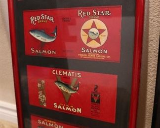 Red Star Salmon labels