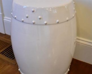 White garden stool